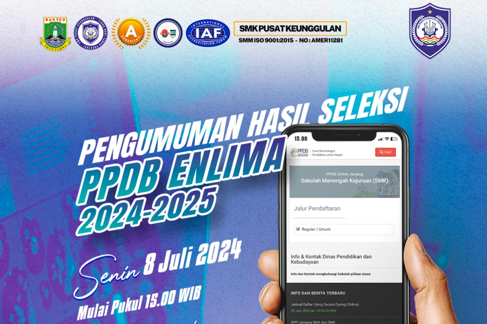Read more about the article Pengumuman Hasil Seleksi PPDB SMK Negeri 5 Kabupaten Tangerang Tahun 2024