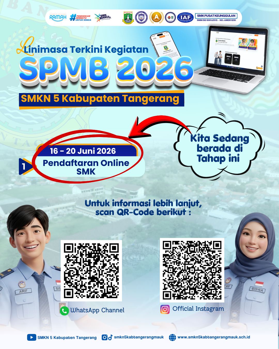 Read more about the article SMKN 5 Kabupaten Tangerang Memasuki Tahap Pendaftaran Online SPMB 2026