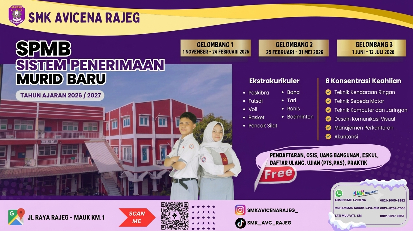 You are currently viewing Rekomendasi SMK di Sekitar SMKN 5 Kabupaten Tangerang, SMK Avicena Rajeg Buka SPMB 2026/2027